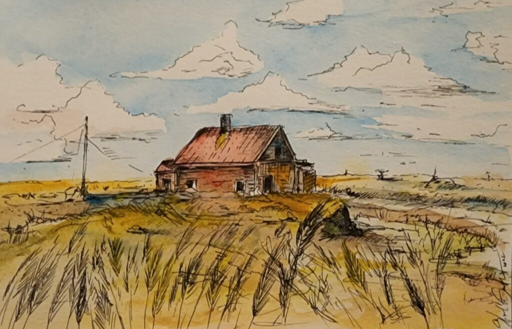 Watercolor Washes with Ink Sketches bv Shaun Smith