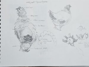 Grouse sketches by Liz Locket